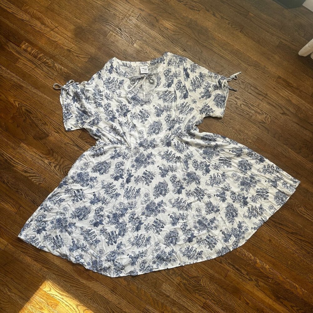 Blue and White Disney 'Mary Poppins Returns' Plus Size Dress